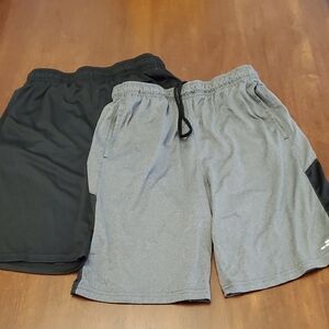2 Pair Of BCG Boy's Black and Gray Athletic Shorts